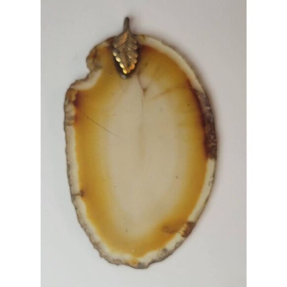 Agate Slice Pendant Crystal Slice Approx 2.5 inches Large - Picture 2 of 5